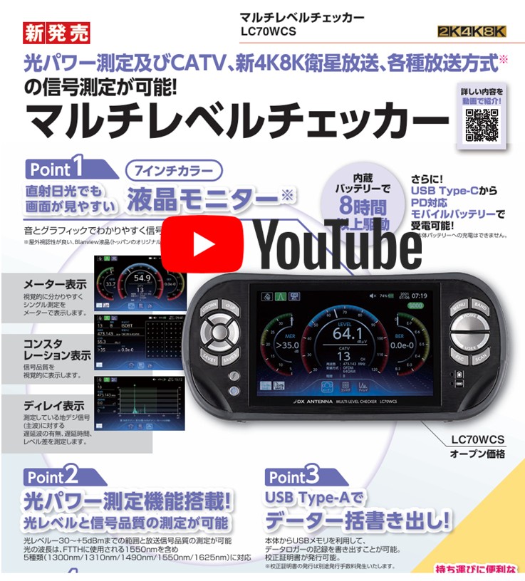 直射日光でも画面が見やすい液晶モニター！マルチレベルチェッカー